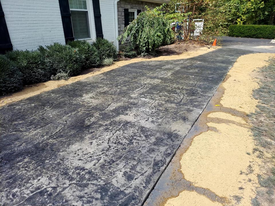 Stamped Concrete Walkway
