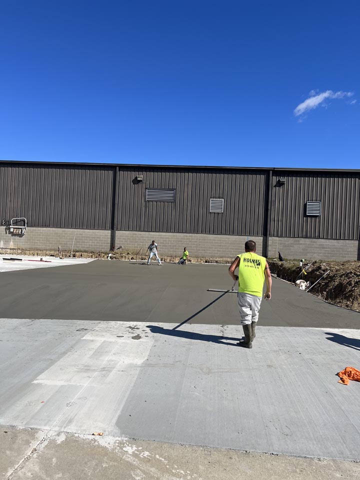 Concrete parking lots